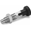 Ganter Normelemente Ganter Norm elementi GN 717 - 5 di M10 X 1 di CK bullone di Resto di Ni - Acciaio Inossidabile, Argento, 2 pezzi