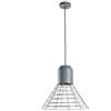 ONLI Jerry Lampada a Sospensione Stile Industriale E27, Grigio, 45 x h 125cm