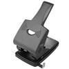 D.RECT 0415 Perforatore a 2 fori, Fora fino a 65 fogli, colore nero