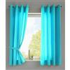 Gardinenbox Berlino 20405N2 - Set di 2 tende con occhielli, 175 x 140 cm, colore: turchese, opache, in microfibra satinata