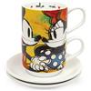 Egan PWM02I/V Set Tazze Caffe, Modello Sweet Love, Porcellana, Verde, 2 unità (Confezione da 1), 80ml