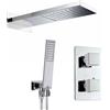 BOSSINI SPA Bossini Set doccia Manhattan 2, miscelatore termostatico 3 vie Cube
