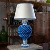 CERAMICHE CALTAGIRONE Lume Pigna Ceramica Siciliana Caltagirone Blu cm 85
