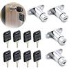 Gloryit 4pcs Armadio Cam Lock, Lucchetto in lega di zinco, Cilindro Cam Lock per vetrine, armadietti, cassetti, mobili e altri oggetti che devono essere chiusi