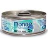 Monge Natural Superpremium Cotti a Vapore per Gatti - Tonno e Petto di Pollo con Mais - 12x80 gr