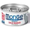 Monge Monoprotein Cibo Umido per Gatti - Solo Manzo - 24x80 gr