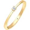 DIAMORE Elli DIAMONDS Anello Donne Fidanzamento Solitaire con Diamante (0.03 ct.) in Argento Sterling 925