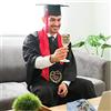 Bombo Bicchiere per Laureato in vetro con portabicchiere, un regalo originale e divertente per festeggiare una Laurea, ml 270