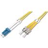 DIGITUS DK-2931-02 - Cavo In Fibra Ottica OS2 - 2 m - da LC a ST - Duplex - 1/10 Gbit/s - Cavo LAN In Fibra Ottica Monomodale SM - Tipo Di Fibra: 9/125 µ - Giallo (Yellow)