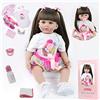 ZIYIUI Realistico Reborn Bambola Femmina 24 Pollici 60 cm Vinile Silicone Morbido Simulazione Bambino Bambole Reborn Toddler Babies Regalo di Natale Compleanno Giocattoli Femmina Originale