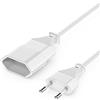 deleyCON 2m Prolunga Alimentazione Linea Estensione Spina Tipo-C Euro a Presa Tipo-C TV PC Computer Monitor Proiettore Lampada Elettrodomestici - Bianco