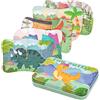 BBLIKE Puzzle per bambini, puzzle dinosauro per bambini, 5 immagini puzzle, adatto per ragazzi e ragazze, puzzle in legno a partire dai 3 ai 4 e 5 anni (dinosauro)