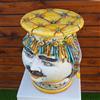 CERAMICHE CALTAGIRONE Testa Pouf Ceramica Siciliana Caltagirone H. 50