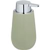 Wenko Badi-Dispenser per Sapone Liquido, capacità 0,32 l, Ceramica, Verde, 9,5 x 16 x 8 cm