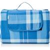 Amazon Basics Accessori da viaggio- Coperta Cucina da viaggio picnic con retro impermeabile, 175 x 200 cm, Blu