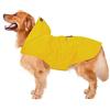 Zellar Impermeabile per Cani con Cappuccio e Foro per Colletto e Strisce Riflettenti protettive, Impermeabile Ultraleggero e Impermeabile 100% Impermeabile Cani di Taglia Media Large