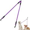 Taglory Guinzagli doppi per due cani/Guinzaglio per Cani Piccolo Medio Grande/Accoppiatore Nessun groviglio/Corda per arrampicata in montagna da 75 cm (75cm, Viola)