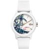 Lacoste Orologio Analogico al Quarzo da Donna Collezione LACOSTE.12.12 LADIES con Cinturino in Silicone Bianco - 2001085