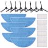 KEEPOW 20 pz Accessori per Consumabili per ILife V3 V3S Pro V5 V5S V5S Pro Robot Aspirapolvere (8pcs Spazzola Laterale + 6pcs Filtro + 6pcs Panno Mop)