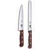 Victorinox Set da cucina in legno, set di coltelli da 2 pezzi, coltello da pane, coltello da intaglio, extra affilato, elegante manico in legno, marrone