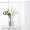 MIULEE Tende Trasparenti 2 Pannelli in Poliestere Resistente con Passanti Morbido e Moderno per Camera da Letto Ufficio Cameretta Bambini 140X160 CM Bianco
