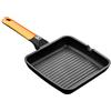 BRA Efficient Bistecchiera Grill a Righe, in Alluminio Pressofuso con Antiaderente Teflon Platinum Plus, Arancio, 28 cm