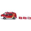 Siku 2116, Ambulanza VW T6, Metallo,Plastica, 1:50, Rosso,Bianco, Ruote intercambiabili, Portellone e portiere dell'autista e del passeggero apribili, Con accessori