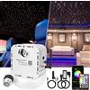 CHINLY Bluetooth 32W RGBW Twinkle LED Fibra Ottica Star Kit APP/Telecomando 710pz*(0,75+1,0+1,5mm)* 4m + 10 cristalli