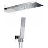 BOSSINI SPA Bossini Manhattan 2 soffione doccia cascata con duplex Flat One, supporto presa acqua e flessibile 150 cm