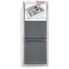Rayen Vassoio per organizzare cassetti 3 u, Trasparente E Silicone in Grigio Scuro, Medidas: 1 ud. 15,5 x 15,5 x 5 cm / 1 ud. 23 x 15,5 x 5 cm. / 1 ud. 38,5 x 15,5 x 5 cm