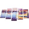 Homemania 5bmcan-168 Quadro Port 3, Disegno Cornice, Multicolore in Legno, 20 x 60 x 3 cm