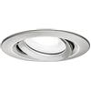 Paulmann 93671 Lampada da incasso LED Nova Plus tonda orientabile 6W IP65 dimmerabile ferro spazzolato spot zinco-alluminio 4000 K GU10