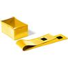 Durable 172404 Busta a Fascia per Piede Pallet, 145x75 mm, con Chiusura a Strappo, Confezioni da 50 Pezzi, Giallo
