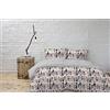 Italian Bed Linen Parure Copripiumino Watercolor, Wt12 Multicolore, 2 Posti,100% cotone