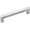 BOZONLI 2 pz Quadrato Maniglie per Mobile Acciaio Inox Distanza Fori 128 mm Maniglie per Cucina, Argentate