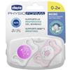 Chicco PhysioForma Micrò Succhietto per Neonati 0-2 mesi 2 pezzi rosa
