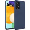BENNALD Cover per Samsung Galaxy A52 5G/4G & A52s 5G Custodia in TPU Opaco, Morbido Slim Anti Scivolo Protezione Cover Antiurto per Samsung A52 5G/4G & A52s 5G - Blu Scuro