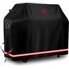 Turtle Life Turtle-Life Copertura Barbecue, Cover per Barbecue Impermeable, Copri Barbecue da Esterno, Copertura per Grill a Gas per 3-4 Bruciatori, 2 Anni Senza Sbiadimento, Nero 136x70x114CM