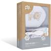 Interbaby P1177-31, Asciugamano con cappuccio per neonato LOVE YOU in grigio con Set de Spazzola e Pettine - 900 g