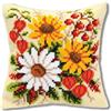 VERVACO Kit Cuscino Punto Croce DELIZIA Floreale Set Ricamo Principianti Cuscini Gobelin Decorativi ca. 40 x 40 cm Accessori per Lavoretti Creativi DIY Casa Decor Hobby Adulti Cross Stitch