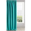 Eurofirany LOGAN Tenda Oscurante Extra Lunga - 1 Unità, Rod Pocket, Fettuccia Arricciatenda, Blocco della Luce, Oscuramento della Stanza, Camera da Letto, Soggiorno, 135x270 cm, Turchese
