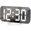 SZELAM Sveglia digitale,sveglia a LED da 7,con 2 porte di ricarica USB,modalità snooze,regolazione automatica della luminosità,orologio da scrivania facile da configurare per la cucina domestica e ufficio