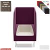 Elleci Office ITACA ACOUSTIC Poltrona con pareti acoustic gambe verniciate bianche rivestiment tessuto Angel class 1 IM