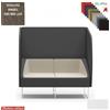 Elleci Office ITACA ACOUSTIC Poltrona 2 POSTI con pareti acoustic gambe verniciate bianche rivestiment tessuto Angel class 1 IM