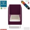 Elleci Office ITACA ACOUSTIC Poltrona con pareti acoustic gambe verniciate bianche rivestimenti tessuto ONE class 1 IM
