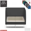 Elleci Office ITACA ACOUSTIC Poltrona 2 POSTI con pareti acoustic gambe verniciate bianche rivestimento tessuto MADRID class 1 IM