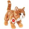 Hermann Teddy Teddy Hermann 90682 Cat 20 cm, peluche, soriano rosso con contenuto di riciclo ottimale
