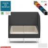 Elleci Office ITACA ACOUSTIC Poltrona 2 POSTI con pareti acoustic gambe verniciate bianche rivestimenti tessuto ONE class 1 IM