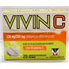 A. MENARINI VIVIN C 20 COMPRESSE EFFERVESCENTI 330 MG + 200 MG