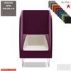 Elleci Office ITACA ACOUSTIC Poltrona con pareti acoustic gambe verniciate bianche rivestimento tessuto MINI class 1 IM